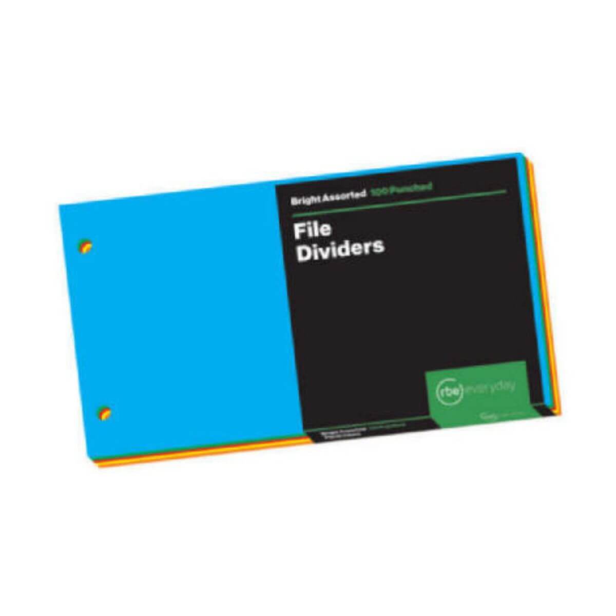 RBE Bright Assorted File Dividers