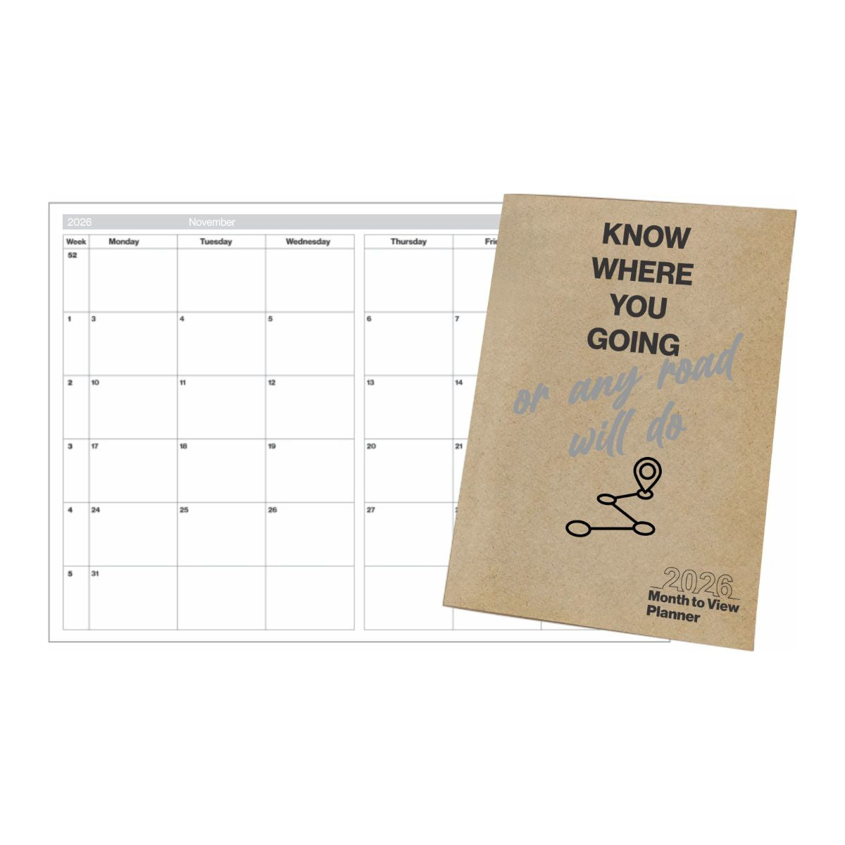 2026 A4 Month to View Planner