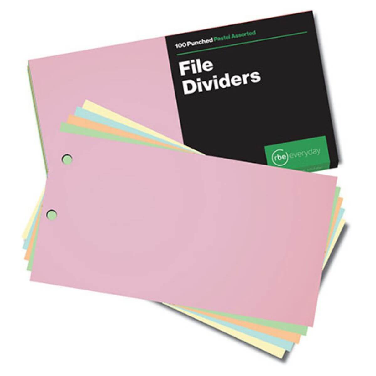 RBE Pastel Assorted File Dividers