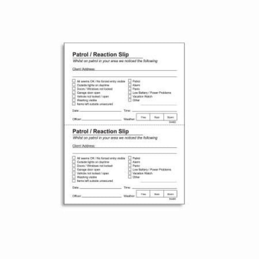 Patrol reaction Slips