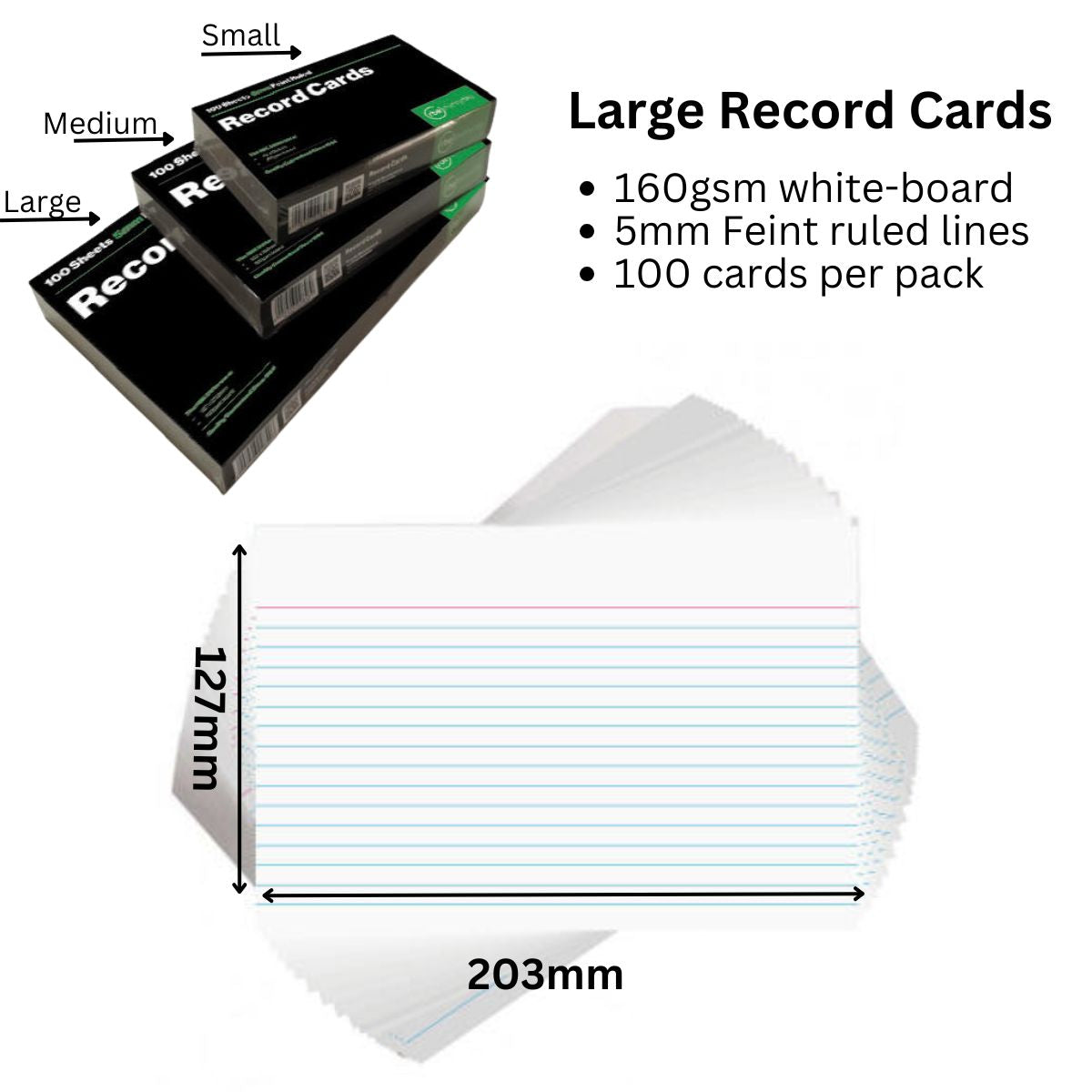White Record / Index Cards