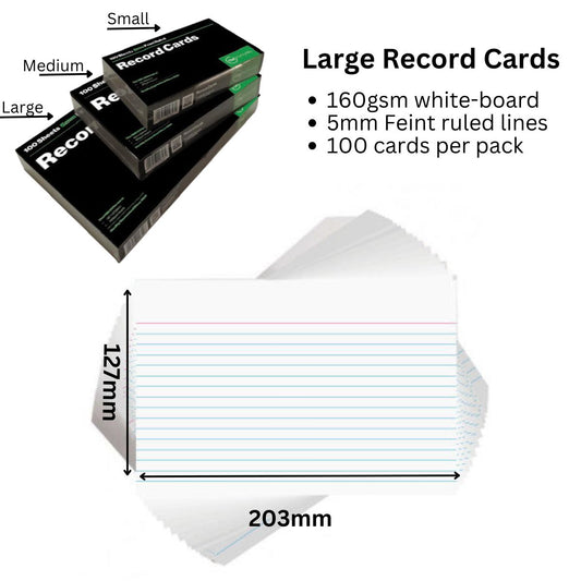 White Record / Index Cards