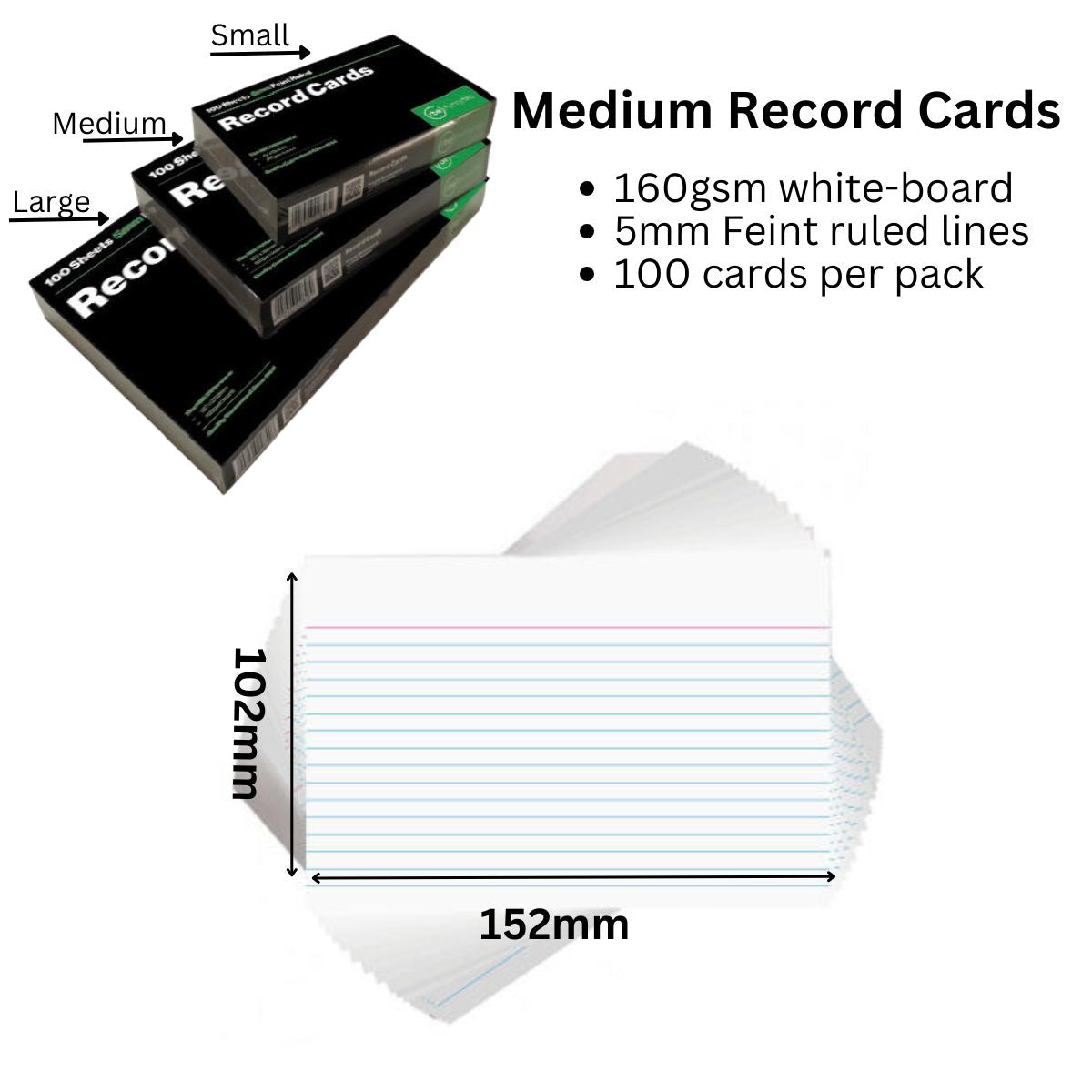 White Record / Index Cards