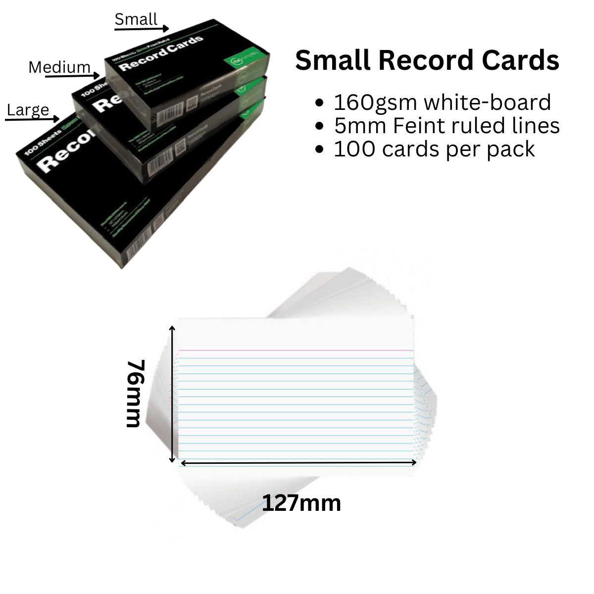 White Record / Index Cards