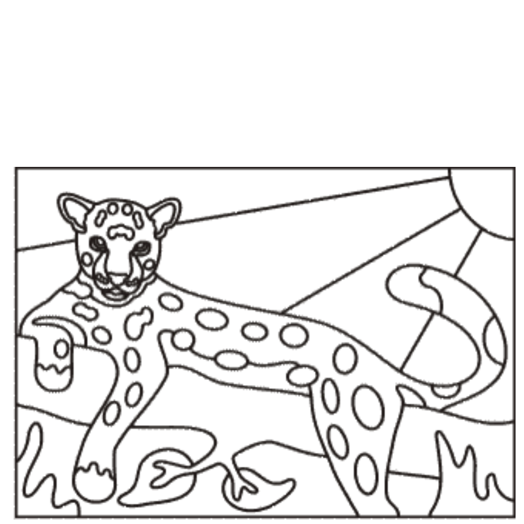 (Sand Art Card) Leopard