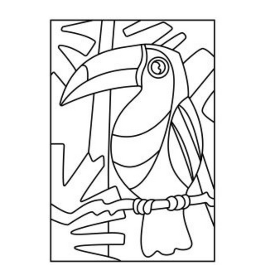 (Sand Art Card) Toucan