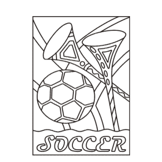 (Sand Art Card) Soccer Ball