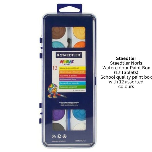 Staedtler Noris Water Colour Palette - 12 Colours