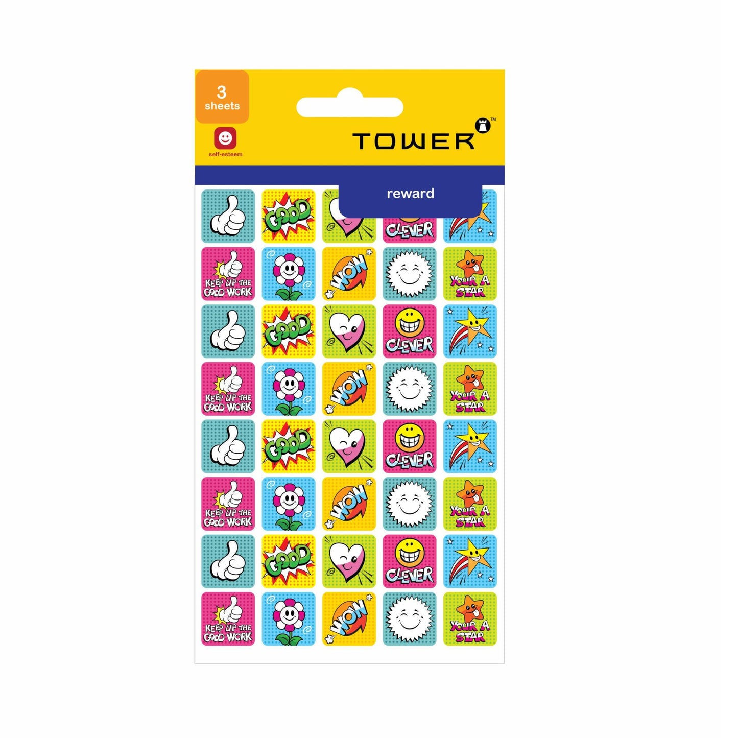 Tower Glitter Reward Stickers
