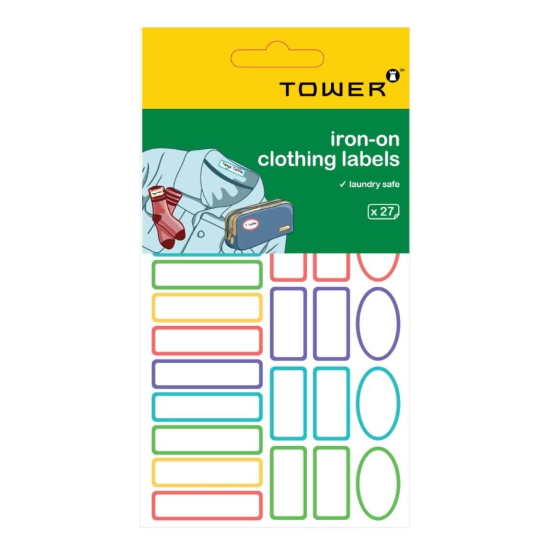 Tower Iron-on clothing labels