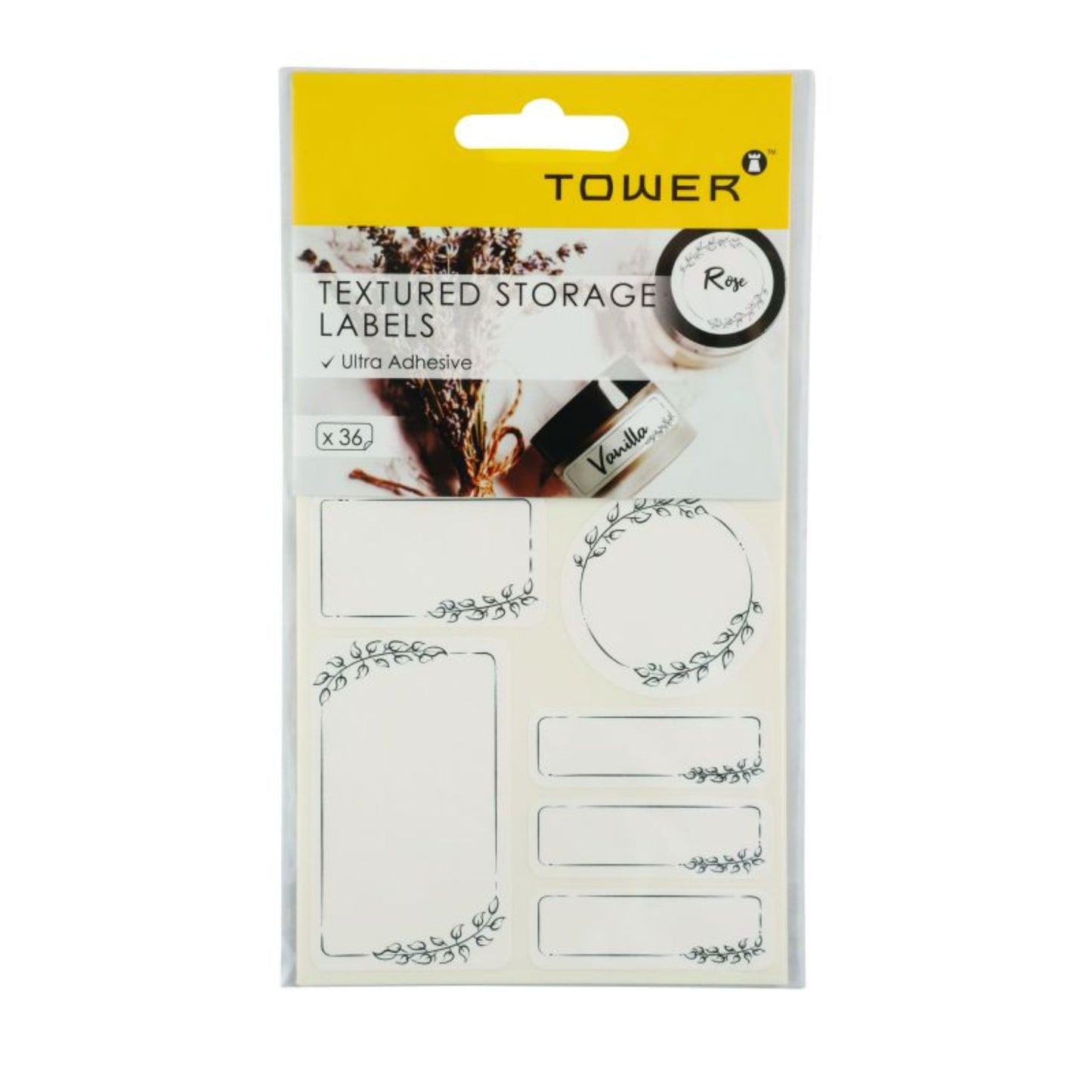 Tower Textured Storage Labels