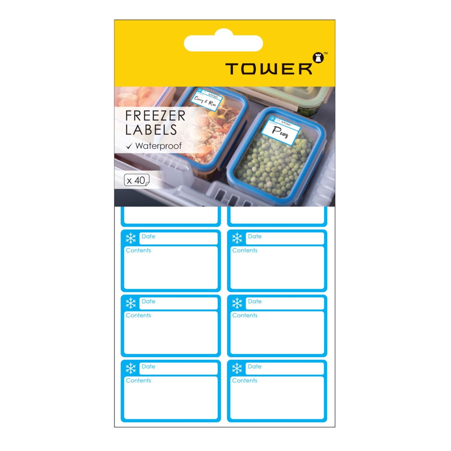 Tower Freezer Labels