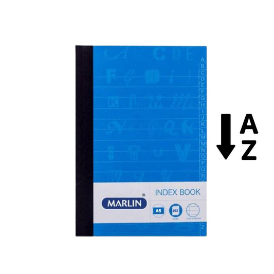 A6 Index A-Z Hard Cover Exercise Books - 144 Pages