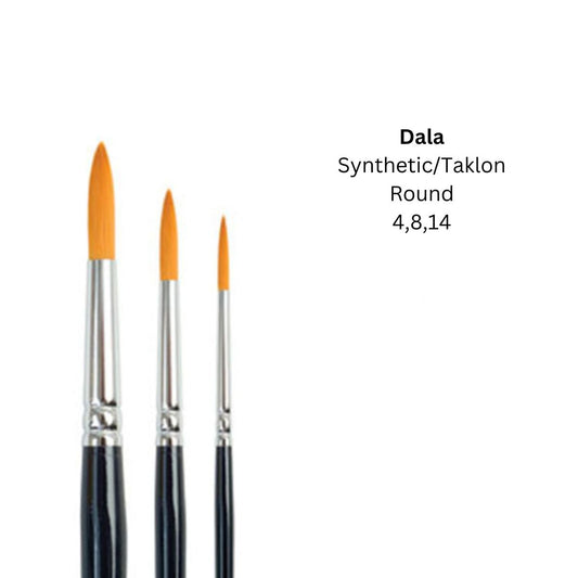 Dala Synthetic / Taklon Round Tip Paintbrushes
