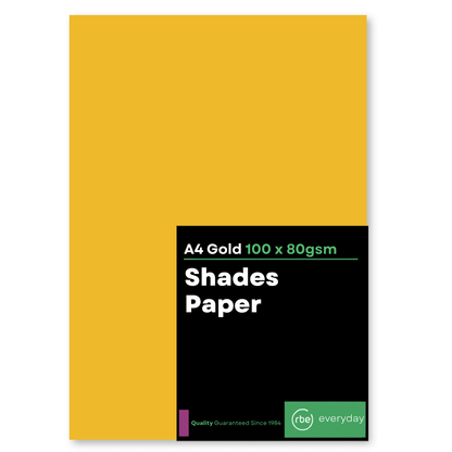 Shades Gold A4 Paper, Board & Envelopes