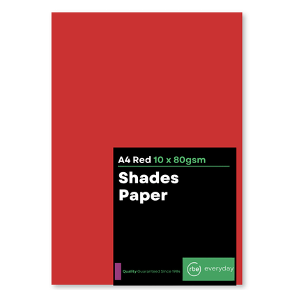 Shades Red A4 Paper, Board & Envelopes