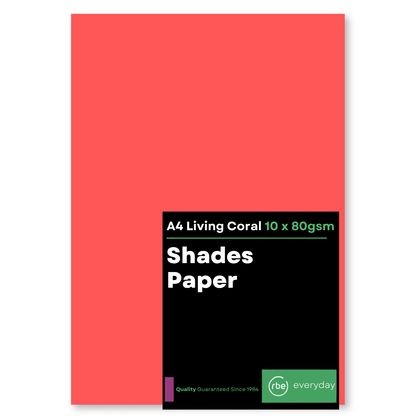 Shades Living Coral A4 Paper, Board & Envelopes