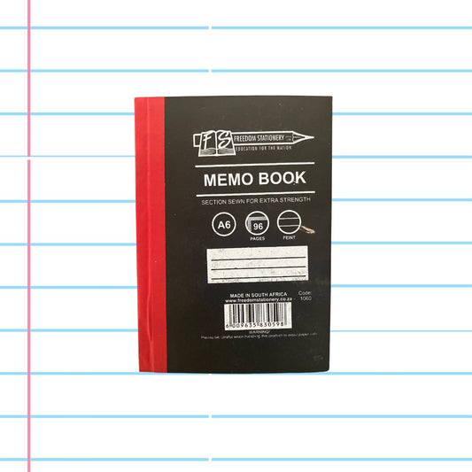 A6 Memo Hard Cover Exercise Books - 96 Pages
