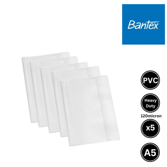 Bantex A5 Slip-On Heavy Duty PVC Book Covers
