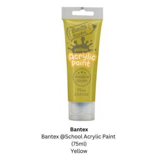 Bantex @ School Yellow Acrylic Paint - 75ml