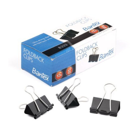 Bantex Foldback Clips - 32mm