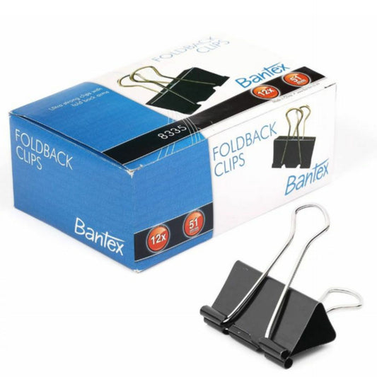 Bantex Foldback Clips - 51mm