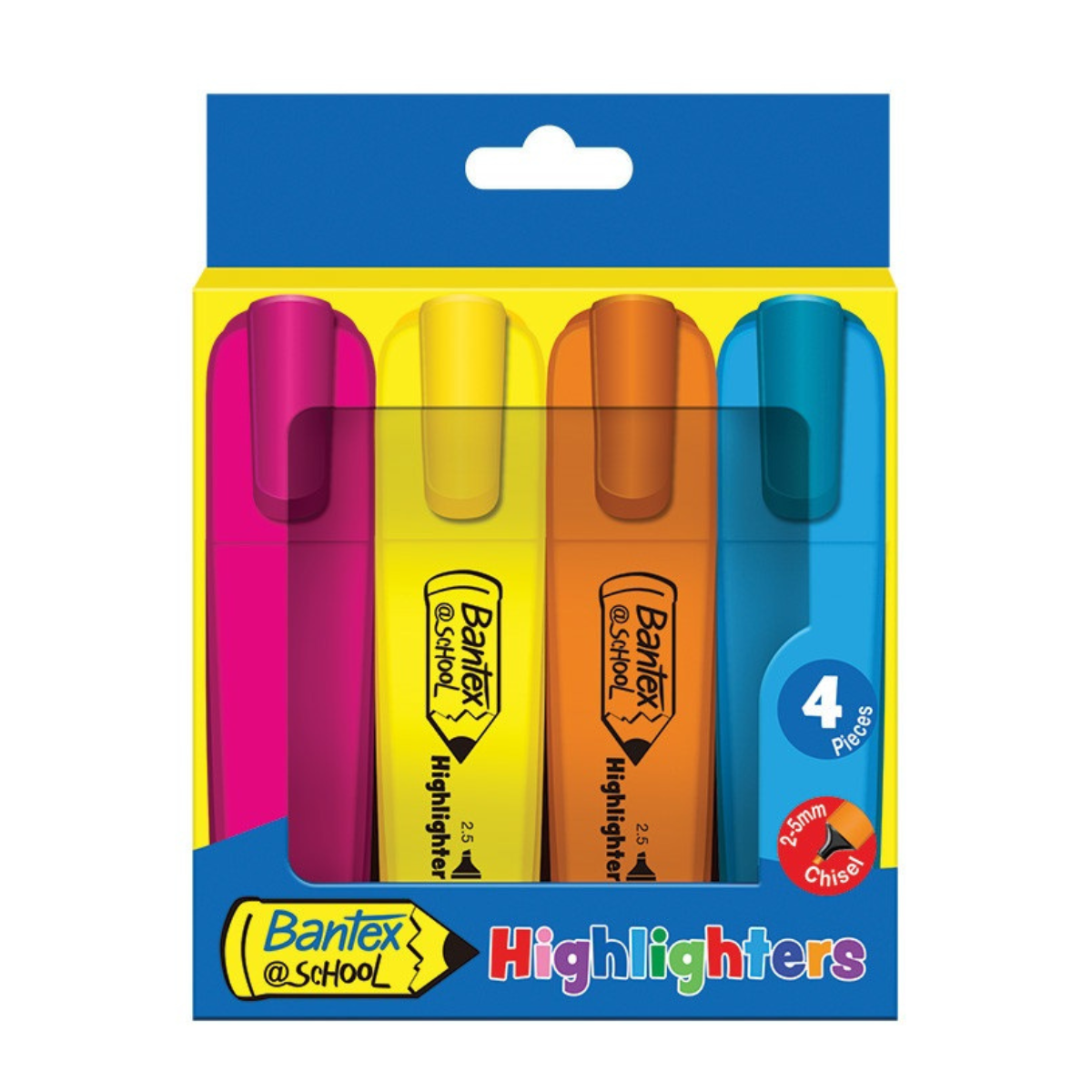 BANTEX Highlighters - 4 Pack