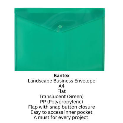 Flat PP Snap Button Envelope (BANTEX)