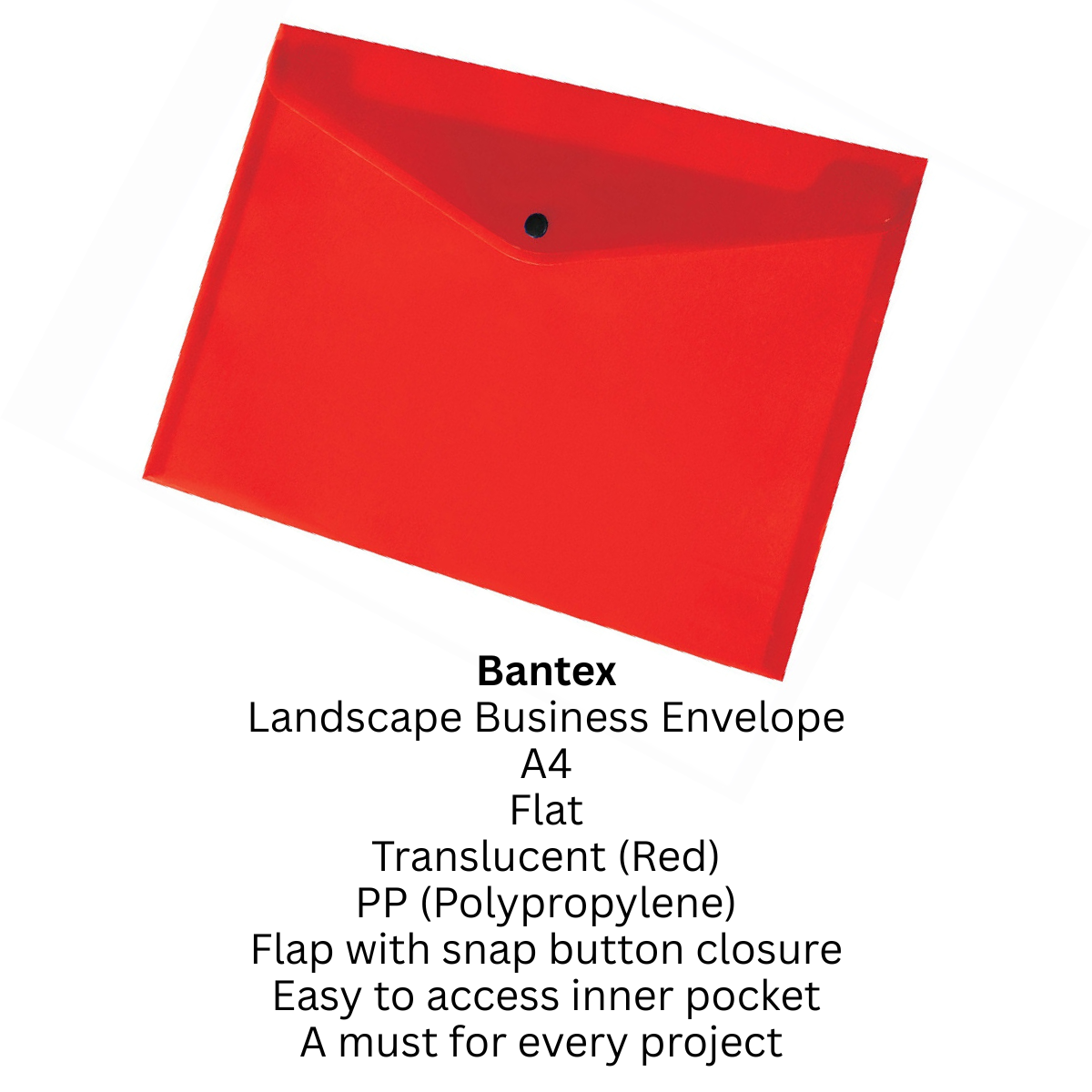 Flat PP Snap Button Envelope (BANTEX)
