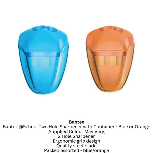 Bantex Two Hole Sharpener with Container