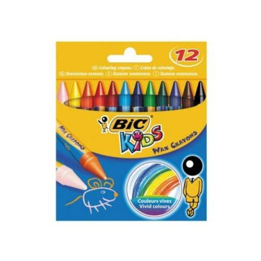 BIC Kids Wax Crayons 12's