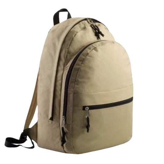 Branded School Bag- Beige