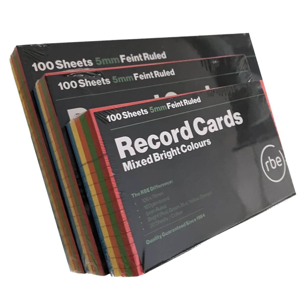 Record Card On Ribbon RBE Bright Assorted Record Cards | Colourful Study & Revision Cards ...