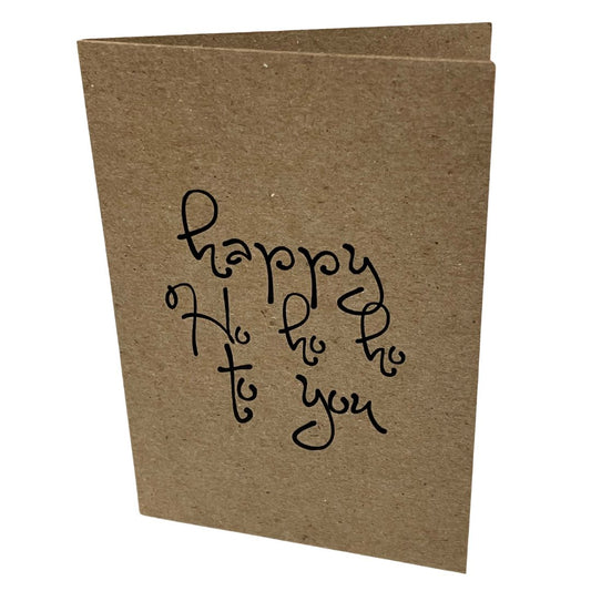 Christmas Card (Kraft 3) - Happy ho ho ho to you
