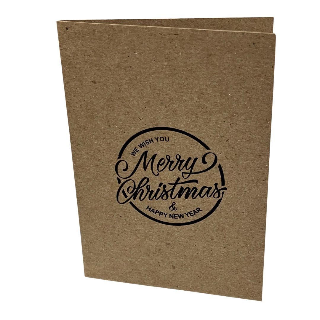 Christmas Card (Kraft 7) - We wish you a Merry Christmas