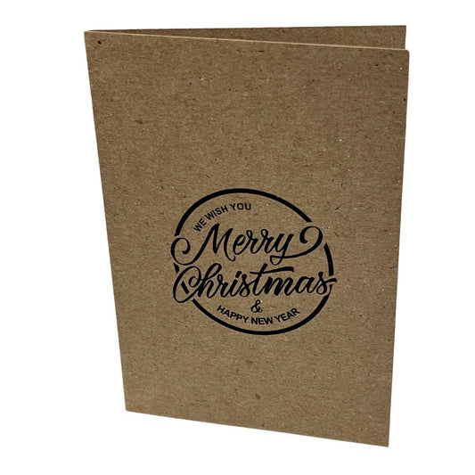 Christmas Card (Kraft 7) - We wish you a Merry Christmas