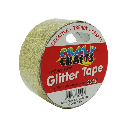 Crazy Craft Self Adhesive Glitter Tape - Gold