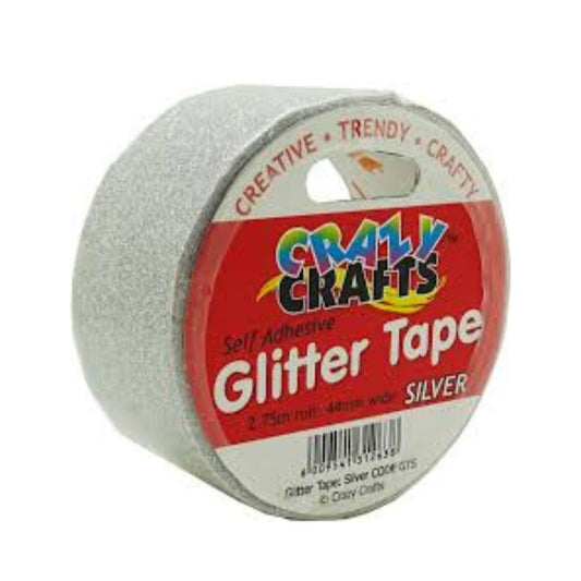 Crazy Craft Self Adhesive Glitter Tape - Silver