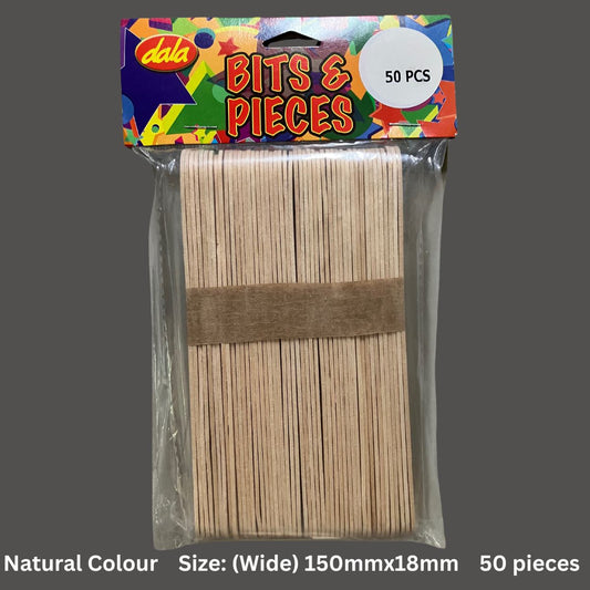 Wide Natural Wooden Sucker Sticks