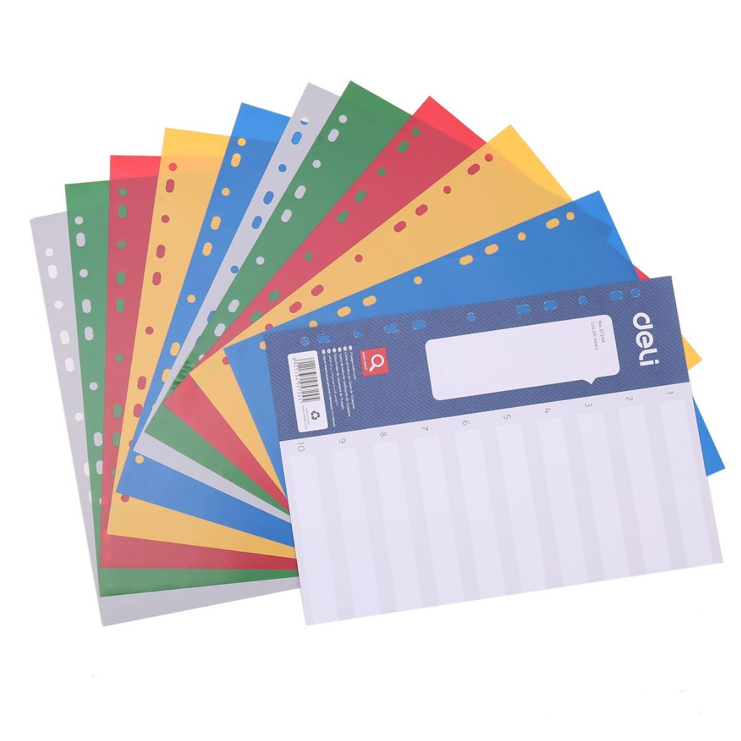 Deli 1-10 A4 PVC File Divider
