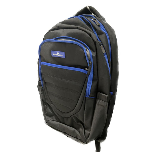 Faber-Castell Black with Blue Zip School Bag