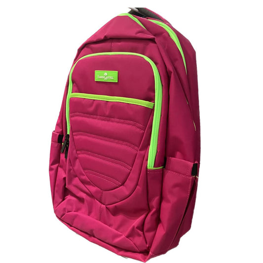Faber-Castell Pink with Lime Green Zip School Bag