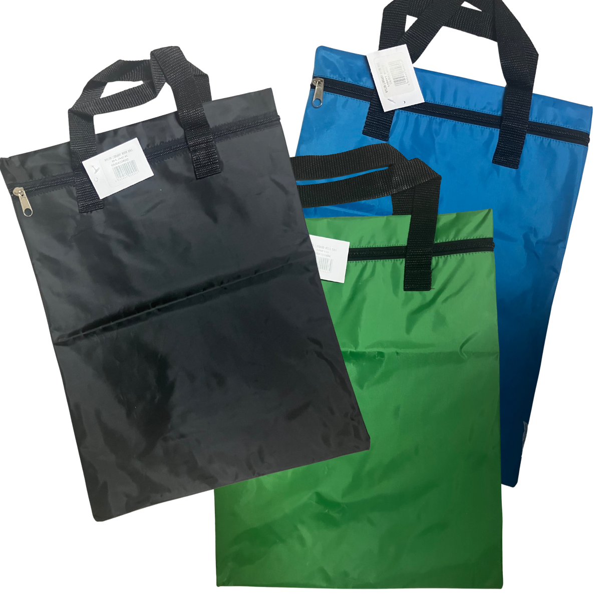 *Nylon Book Bags with Handle - to clear