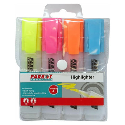 PARROT Highlighter Pouch of 4