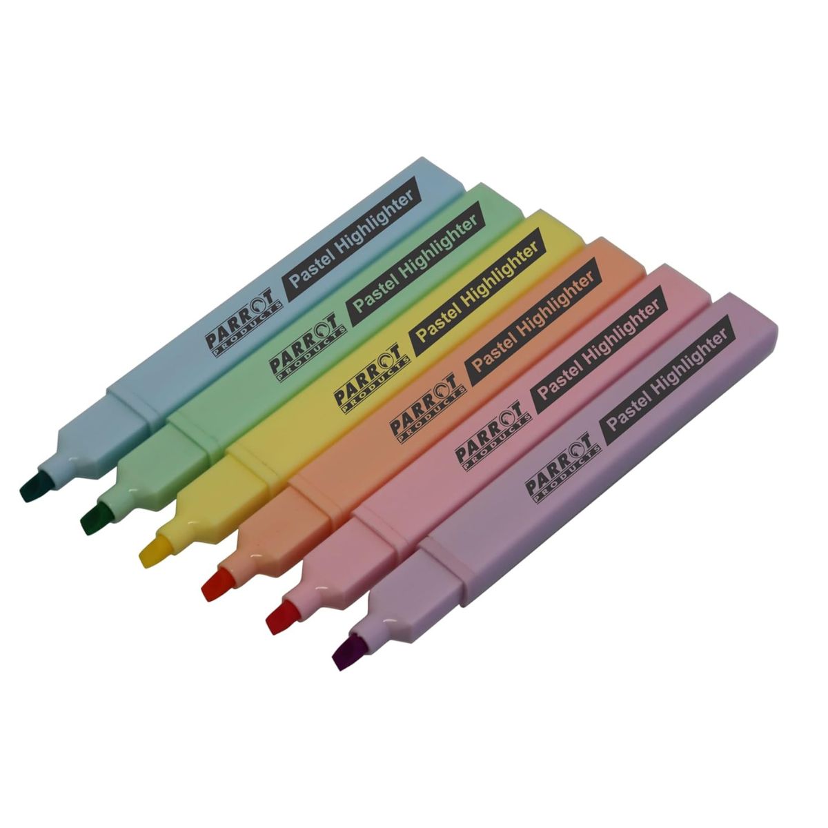 PARROT Highlighter Pouch of 6 (Pastel Colours)