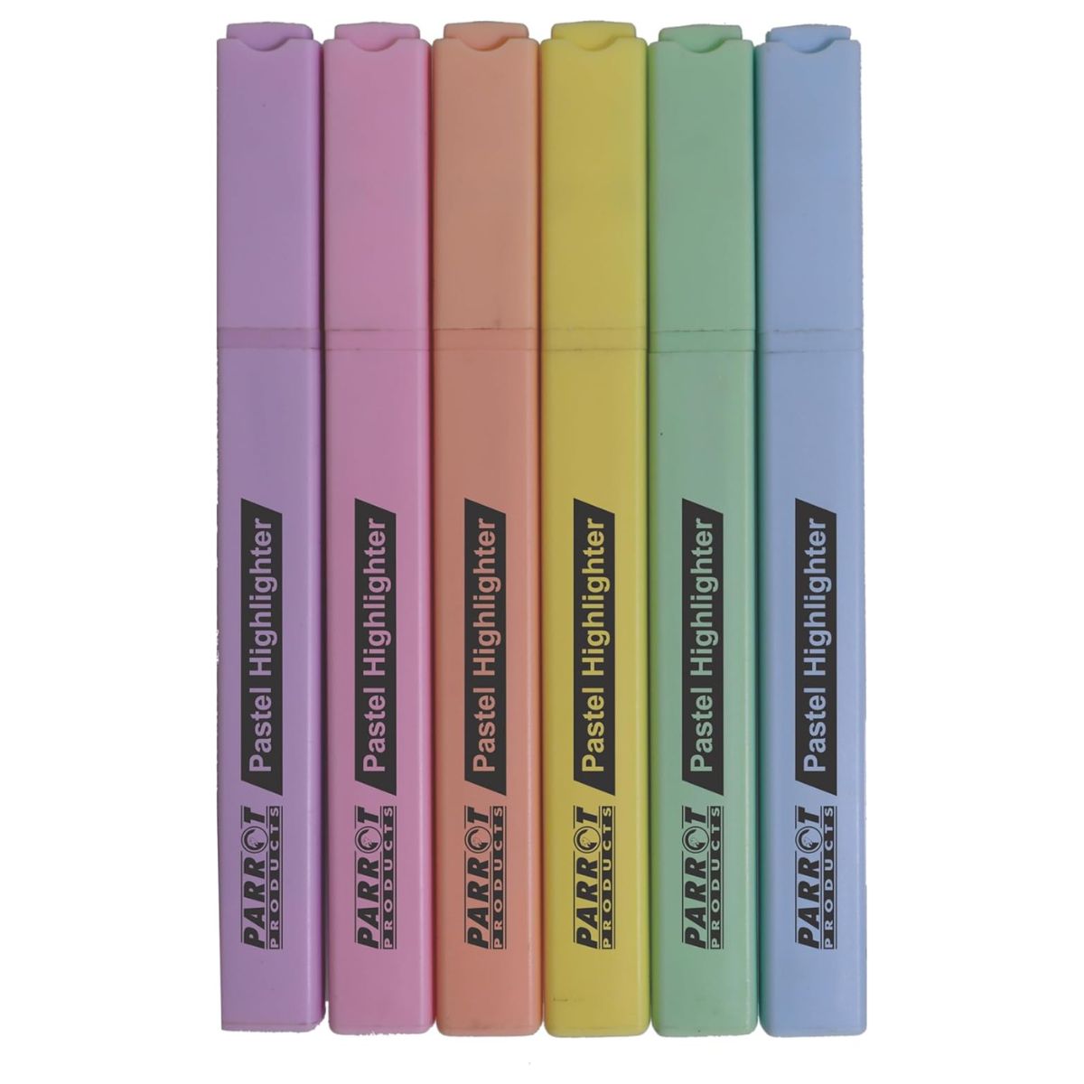 PARROT Highlighter Pouch of 6 (Pastel Colours)