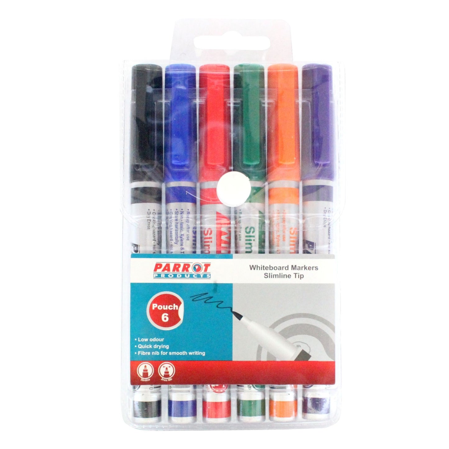 Parrot Slim Whiteboard Marker Pouch - 6 Pack