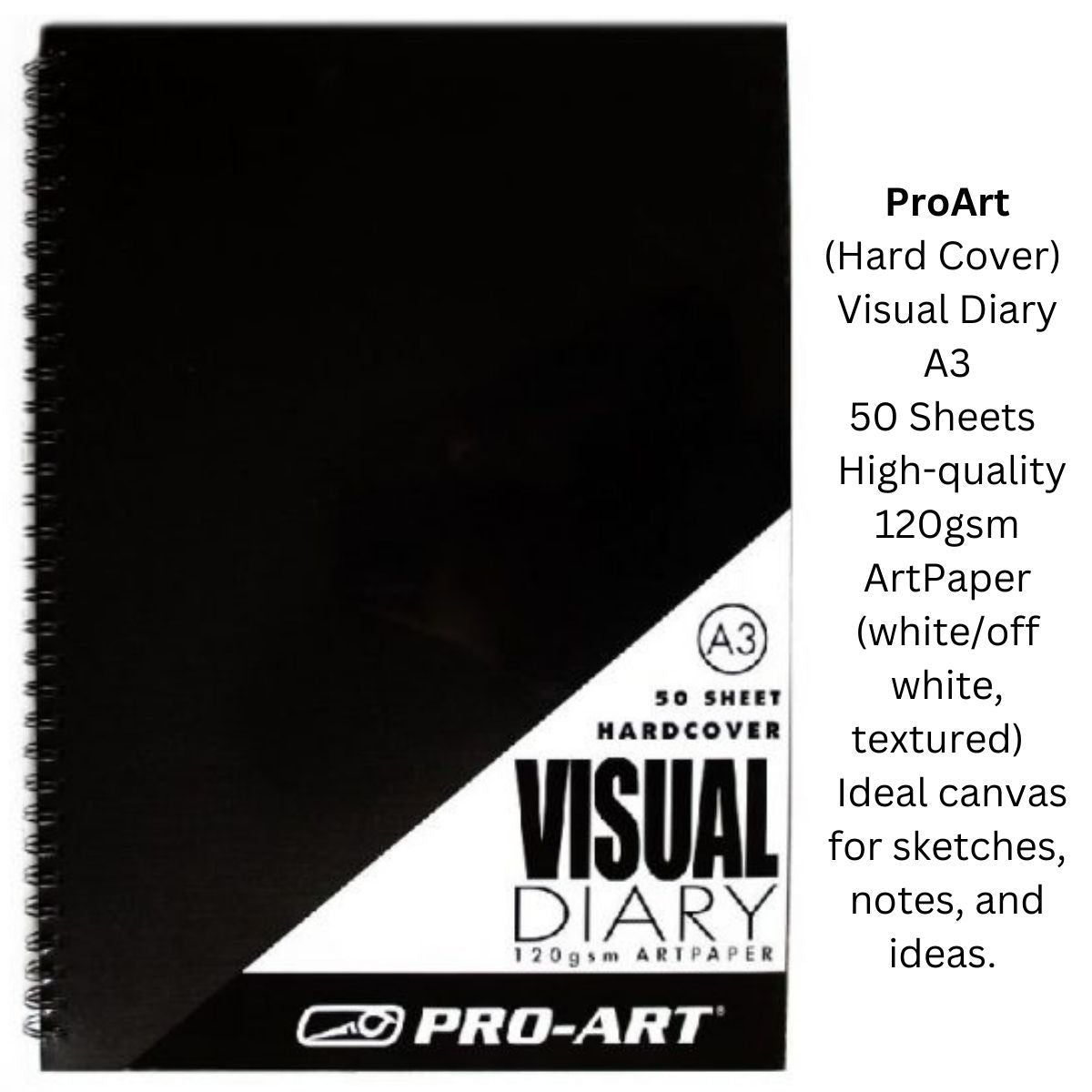 Pro-Art A3 Hard Cover Visual Diary – Paperly