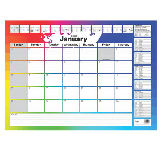 2027 A2 Desk Calendar Pad