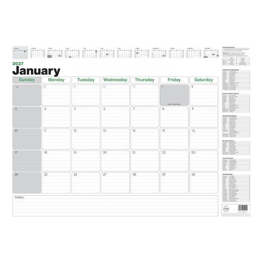 2027 RBE A2 Corporate Desk Calendar Pad